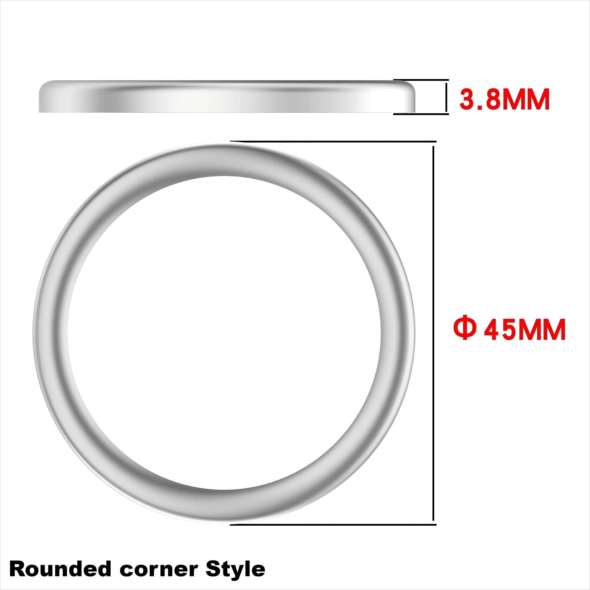 Sleek Metal Bezel with Rounded Corners