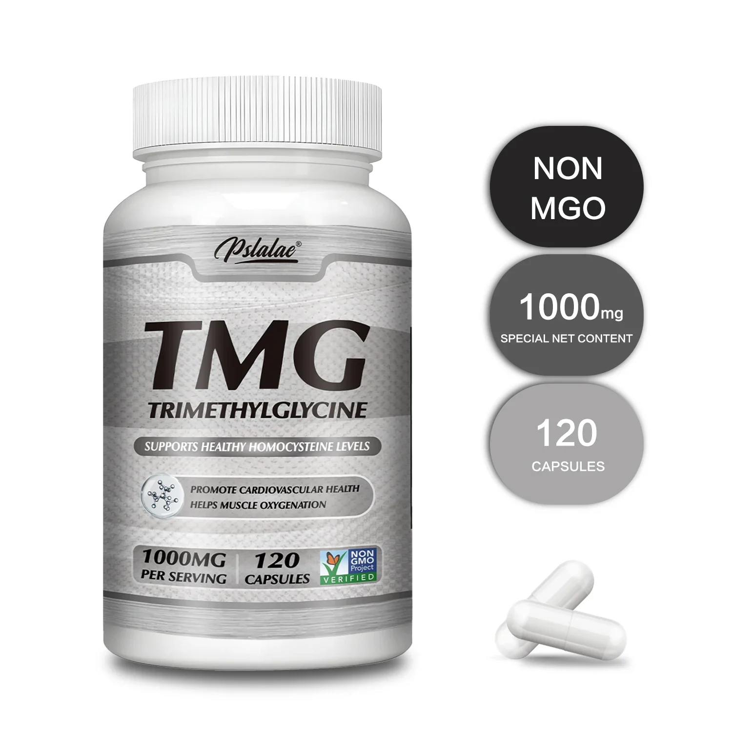 TMG Betaine Anhydrous Supplement for Liver Heart Health Gluten Free Non GMO