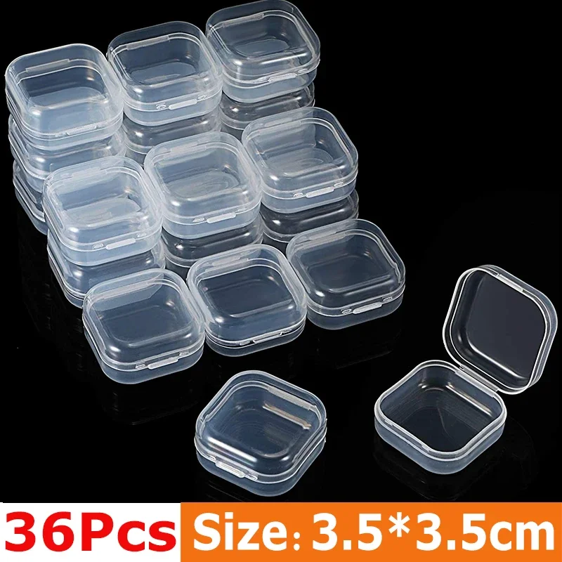 48/6pcs Mini Plastic Storage Containers Box Portable Pill Medicine Holder  Storage Organizer Jewelry Packaging for Earrings Rings - AliExpress