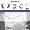 1Pc Men Beard Comb Hairdressing Beard Care Transparent Appearance Moustache Moulding Comb Shaping Styling Template Ruler combs 3