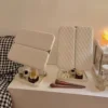Tri-Fold LED Makeup Mirror with Stand & 3 Color Lighting, Screen Dimming and Women Gift 2