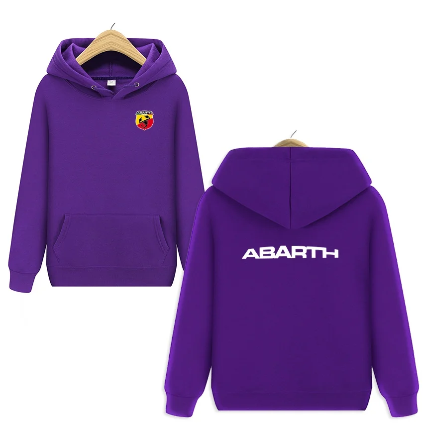 Youth Men's Abarth Scorpion Logo Men Hoodie Wool Warm Sweatshirt Men's Breathable Pullover Hoodie 3