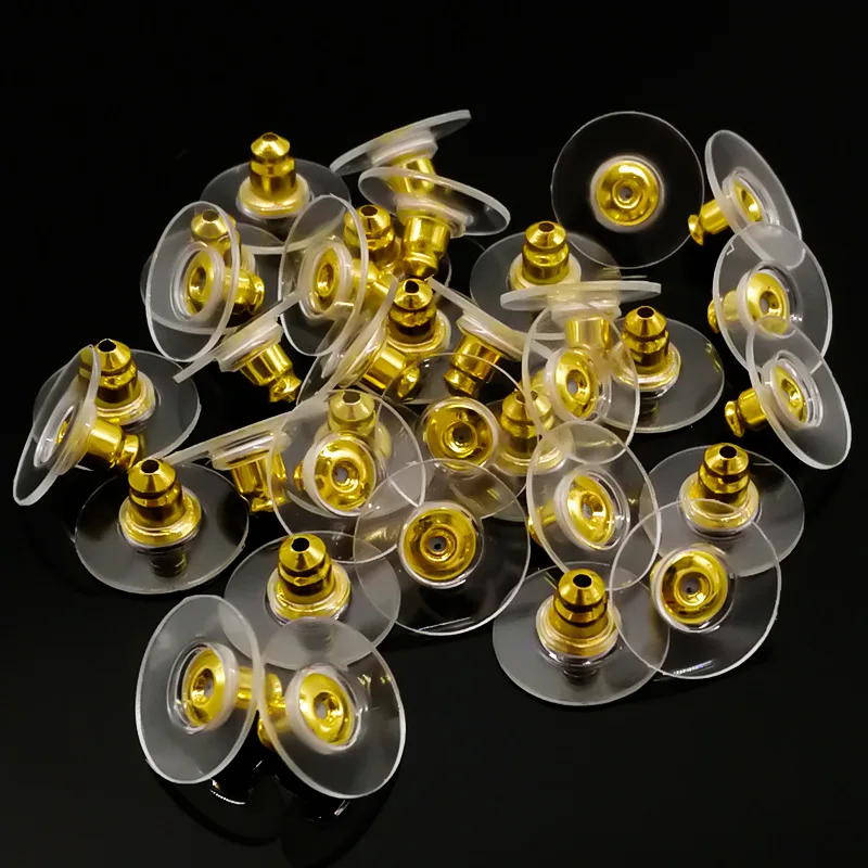 Rubber Earring Backs Silicone Round 200-2000Pcs Ear Plug Blocked Caps Earrings  Back Stoppers For DIY Earrings Jewelry Making