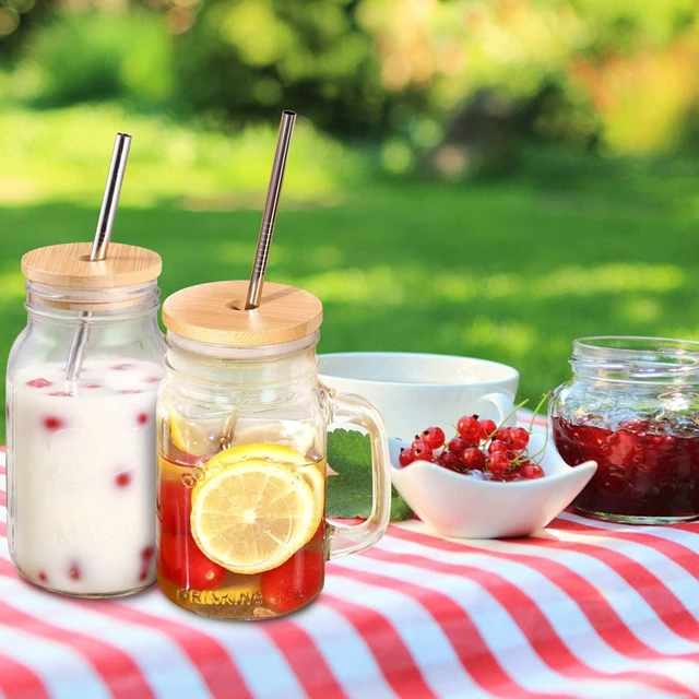 Bamboo Mason Jar Straw Lid