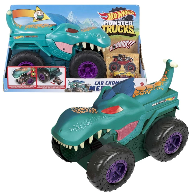 Hot Wheels Monster Trucks Carro Chompin' Mega Wrex Gigante Veículo  Caminhões com 1:64 Escala Die