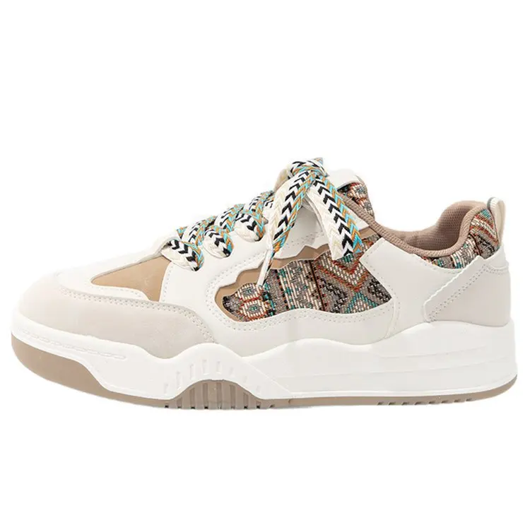 Ladies Sneakers Spring Casual Thick Bottom Designer Sneakers Breathable Lace Up Colorful Women's Shoes Women's Running Shoes