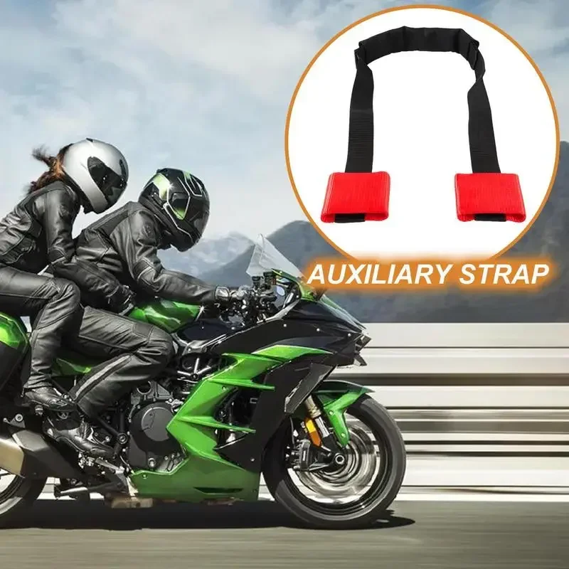 Motorcycle cargo tie down strap handlebar