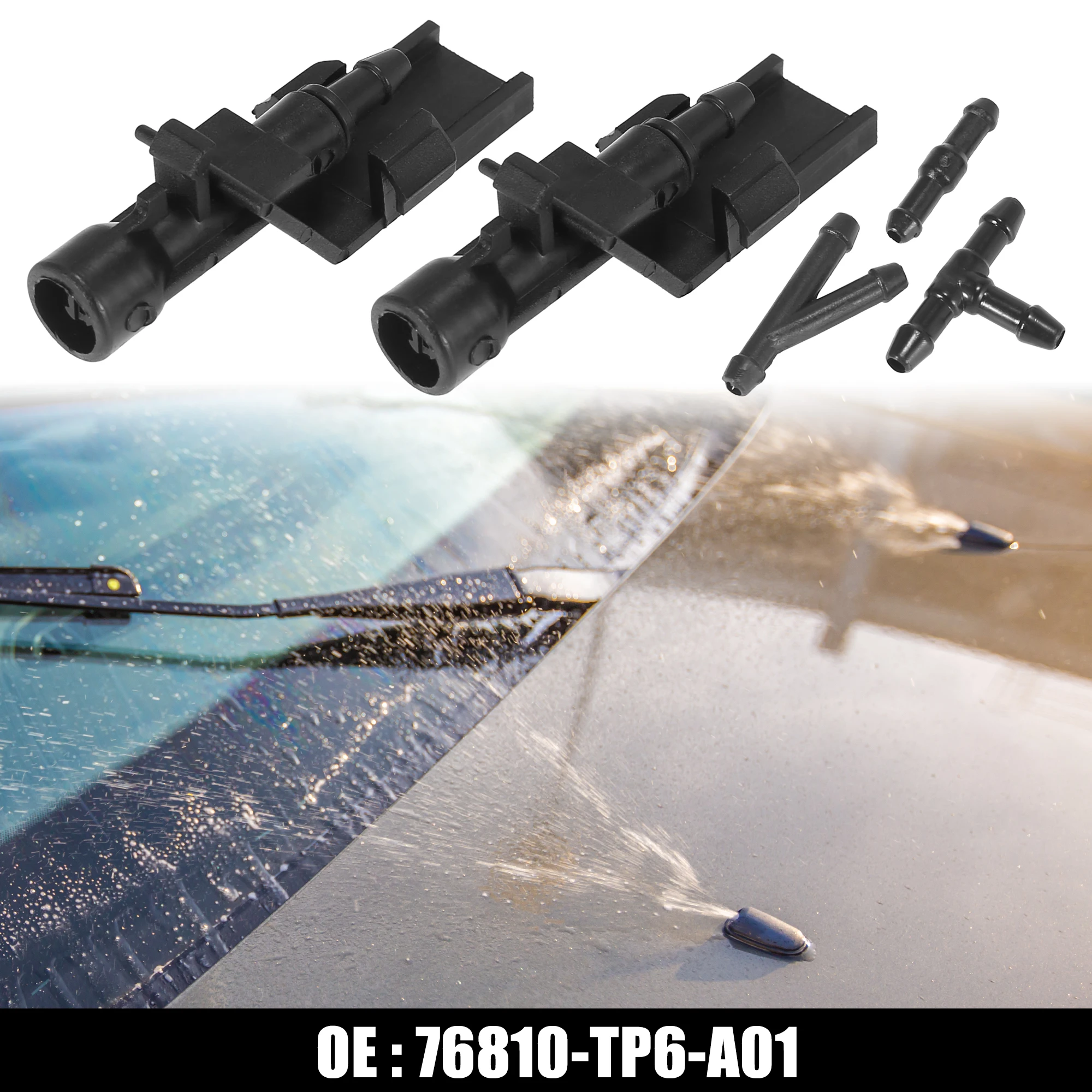 X Autohaux Front Windshield Washer Nozzles For Honda Crv 20122016 For