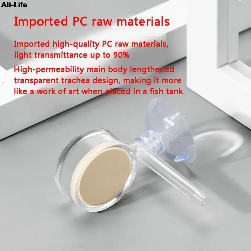 

1PC Aquarium CO2 Atomizer Transparent CO2 Diffuser Purifier Integrated PC Material Special Ceramic Plate Fish Tank CO2 Atomizer