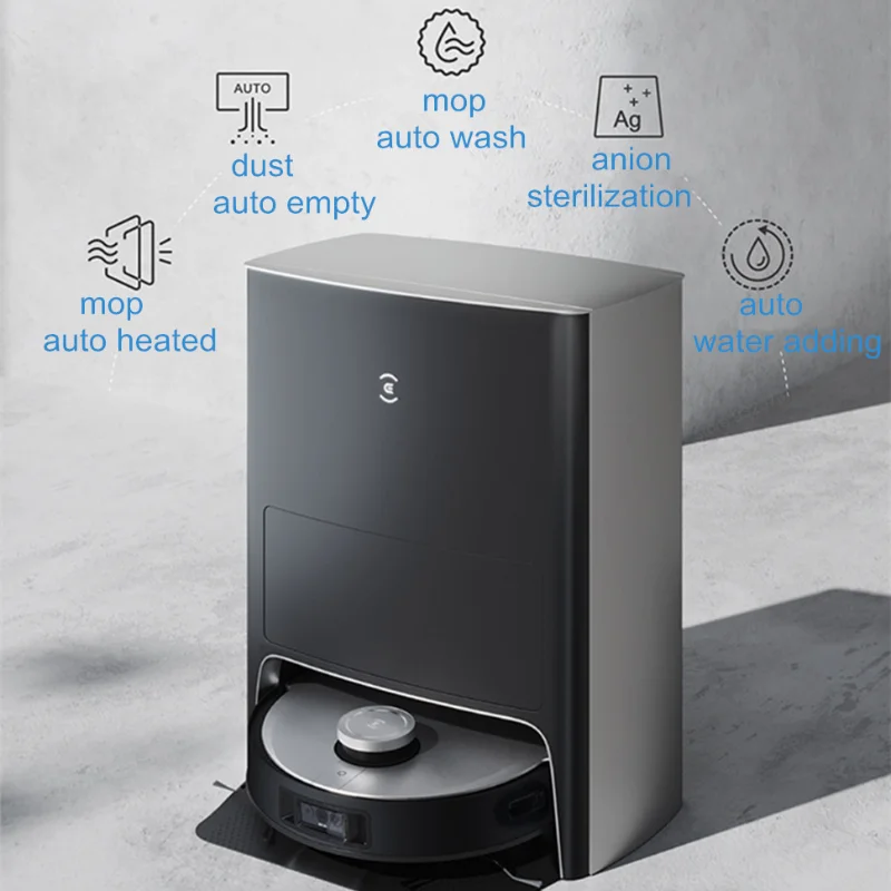 New 5000Pa ECOVACS DEEBOT X1 OMNI /TURBO Vacuum Cleaner with Almighty Base Station Suction Free Your Hands |