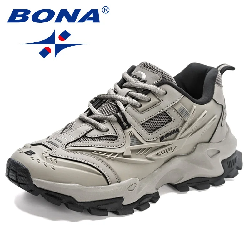 BONA New Designers Anti slip and wear-resistant Classics Running Shoes Athletic Sport Shoes Men Outdoor Sneakers Lightweigh running shoes men sneakers