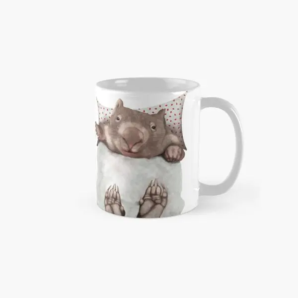 

Классическая кружка Wombat в кровати, кофейная чашка, посуда для напитков с принтом, подарки, ручка для фотографий, круглый чай, простой дизайн изображения