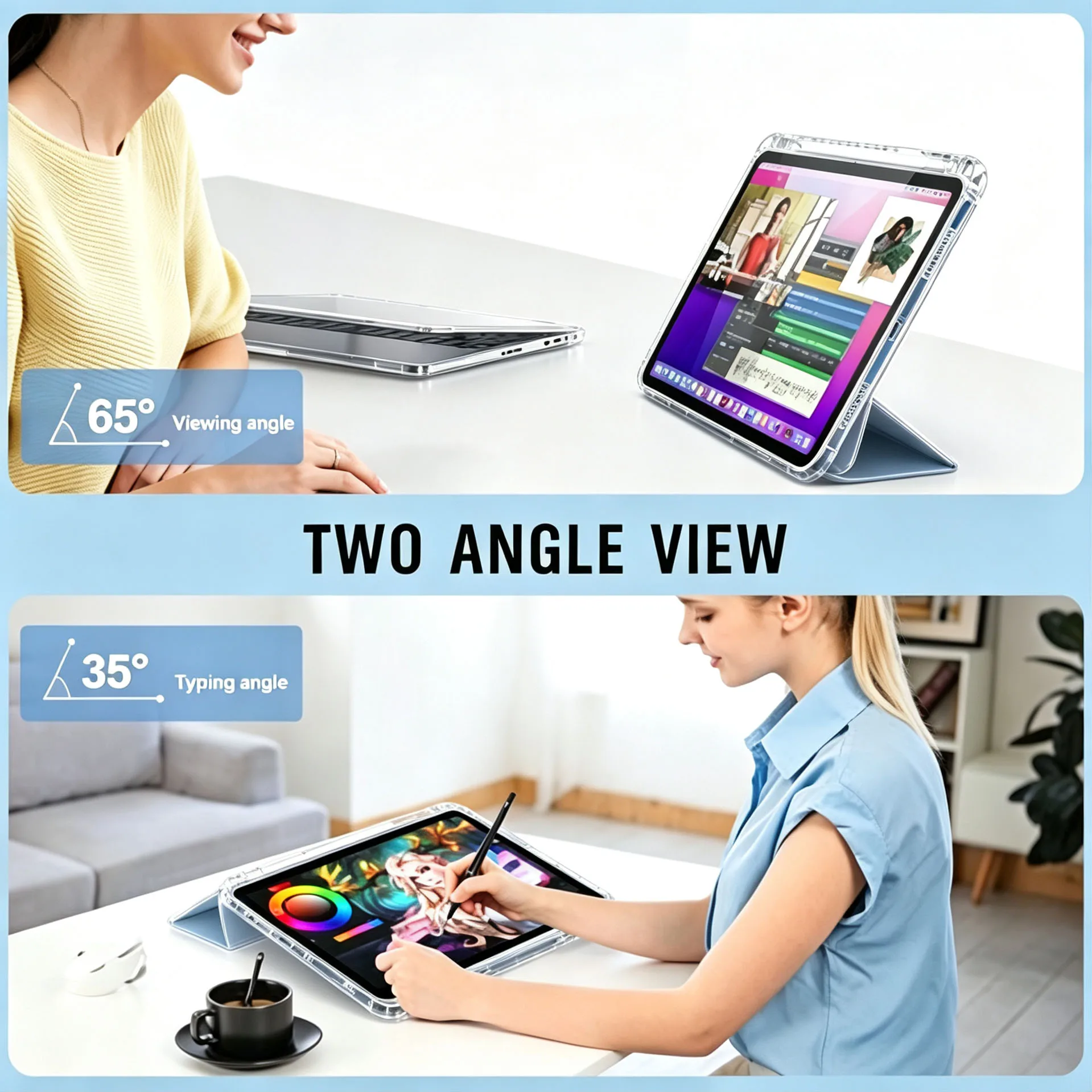 Universal Smart Cover Tablet Case - Premium Protection & Stylish Design
