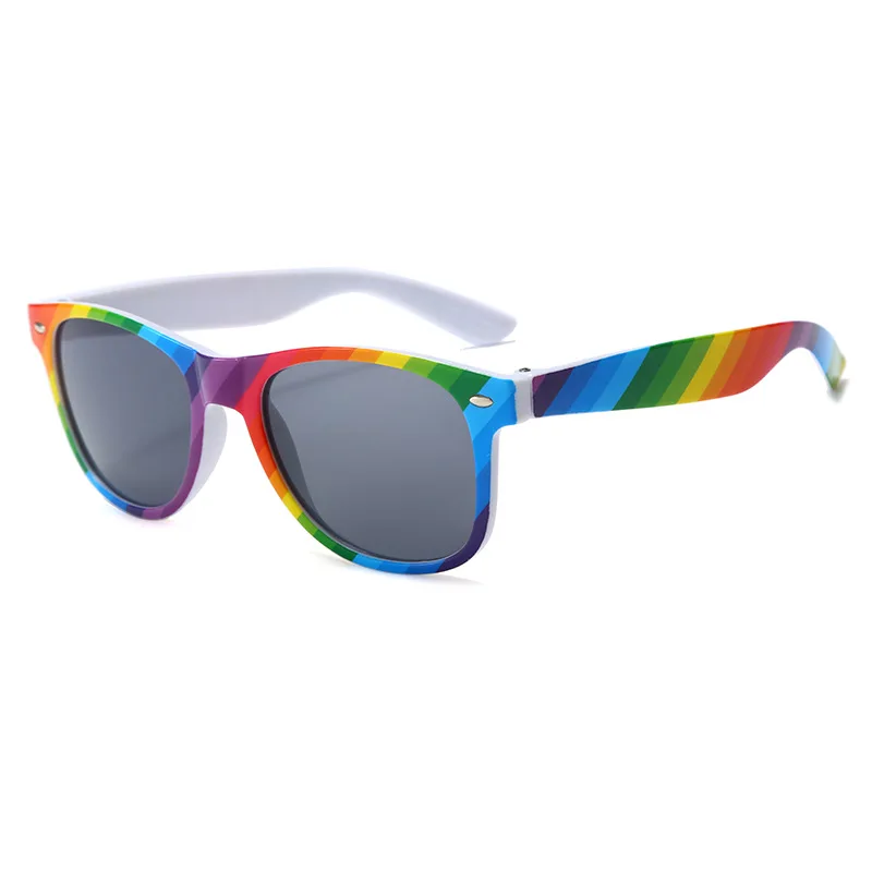 Fashion Sunglasses For Women Retro Driving 90&rsquo;s Vintage Narrow Square Frame UV400 Protection Rainbow