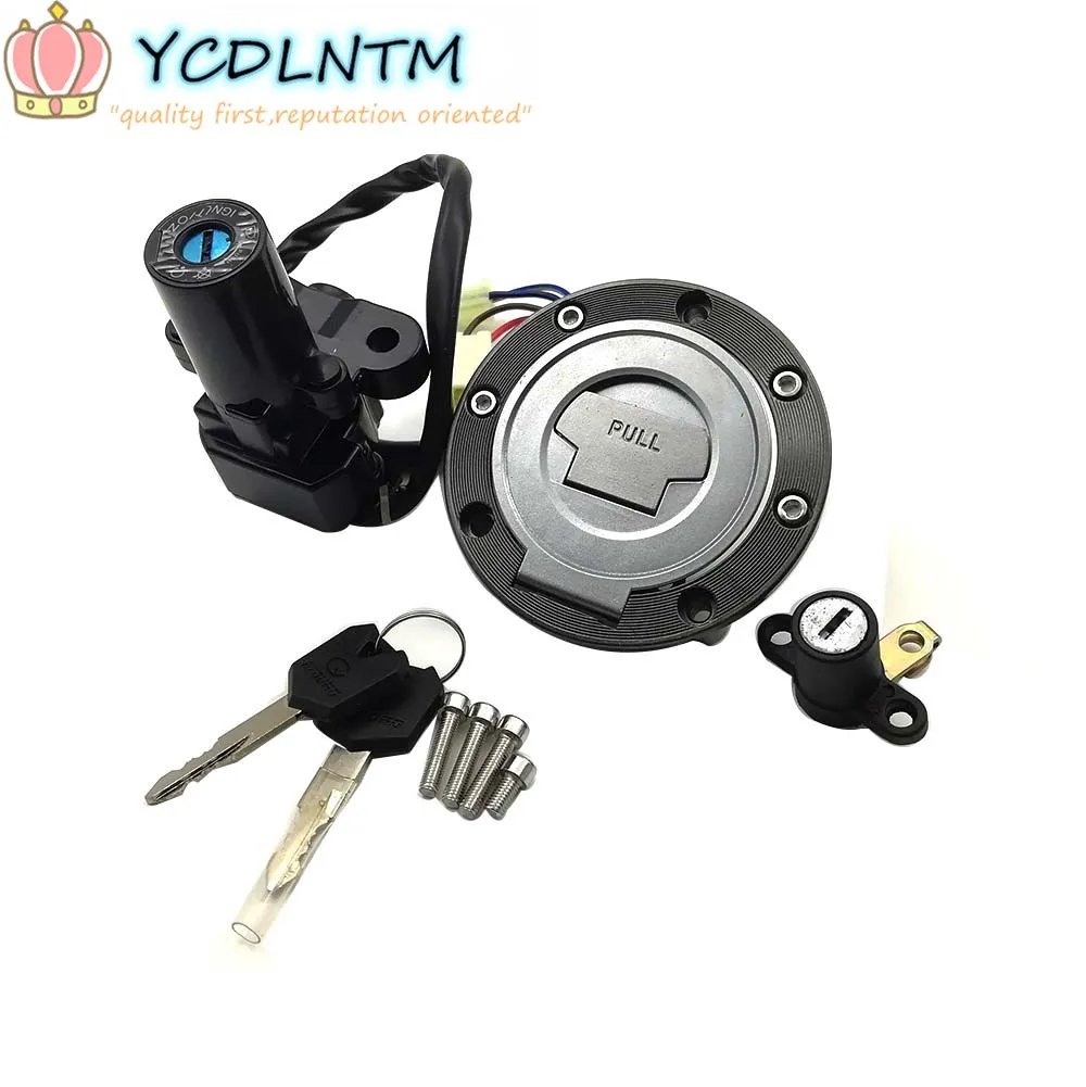 Ignition Switch Lock Fuel Gas Cap Key Kit For Yamaha YZF R6 1999-2005