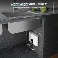 Chauffe-eau électrique instantané sans réservoir 220V, affichage mural LED 5500W, Geyser chauffe eau sous évier, salle de bains, cuisine, douche 5