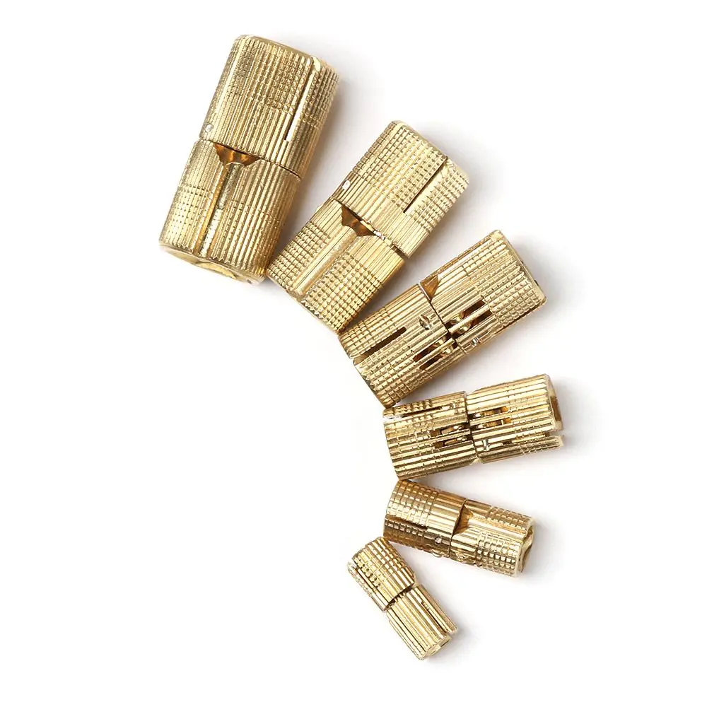 Door Hinges Brass Furniture Hinges 8-18mm Cylindrical Hidden Cabinet Invisible Hinges for Hardware Gift Box 8mm/10mm/12mm/14mm/16mm/18mm