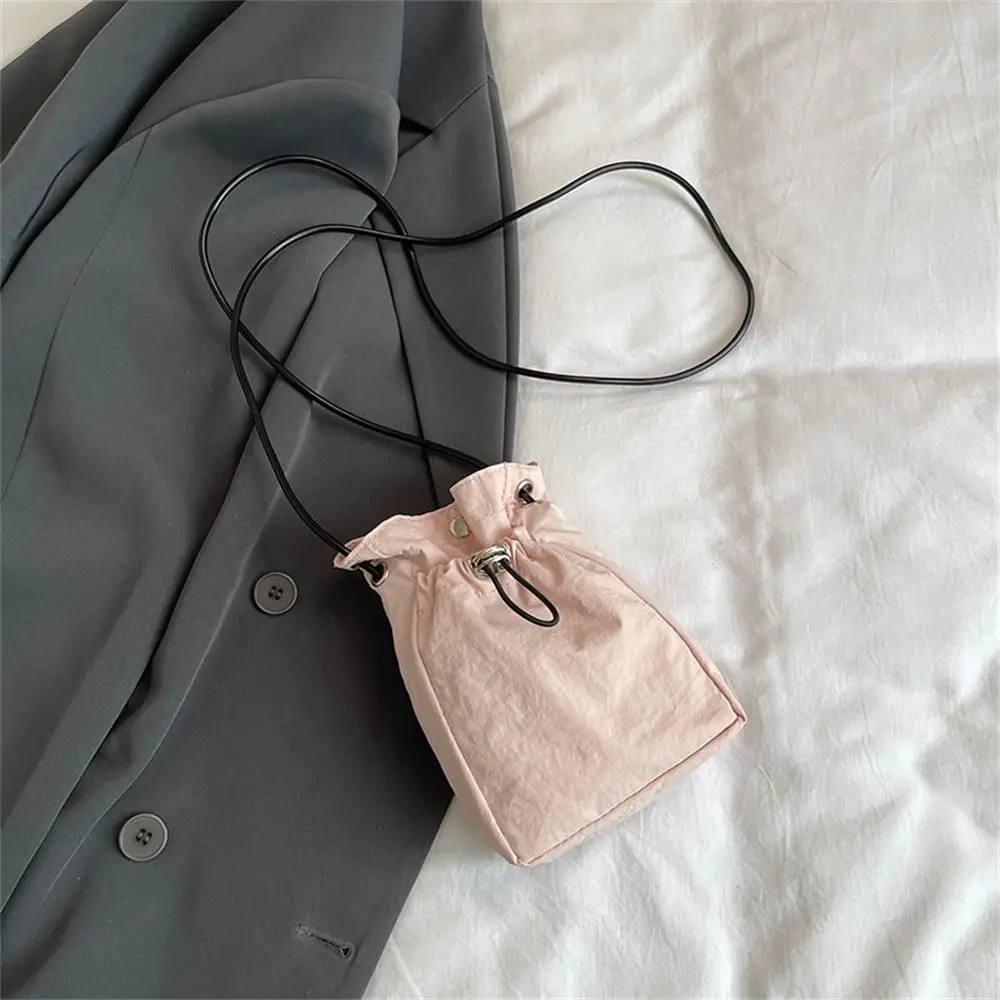 Fashion Minimalist Style Solid Color Shoulder Crossbody Bags Girls Messenger Bag Lightweight Phone Bag Nylon Small Coin Purse 10