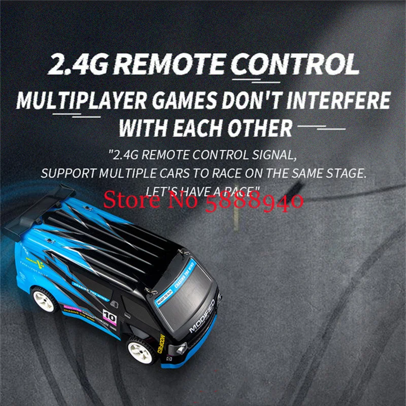 Simulation MPV Drift High Speed 4WD Remote Control Truck 2.4G Angel Eye Headlight Off Road Racing Dual Wheel Mode RC Car Truck 3