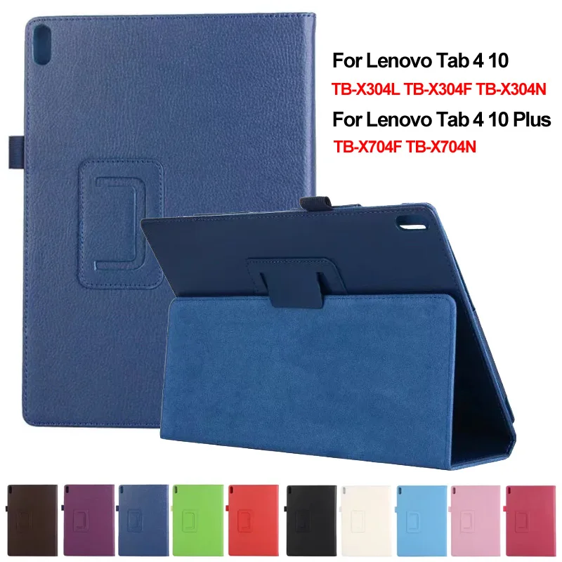 PU Leather Fold Flip Tablet Cover For Lenovo Tab 4 10 Case TB-X304L TB-X304F/N Lenovo Tab 4 10 Plus Case Coque TB-X704F/N tablet case