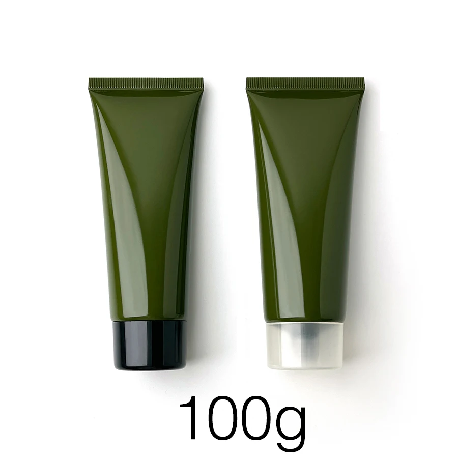 

100g Dark Olive Green Plastic Squeeze Bottle Empty Refillable Cosmetics Container 100ml Body Cream Lotion Soft Tube 10pcs