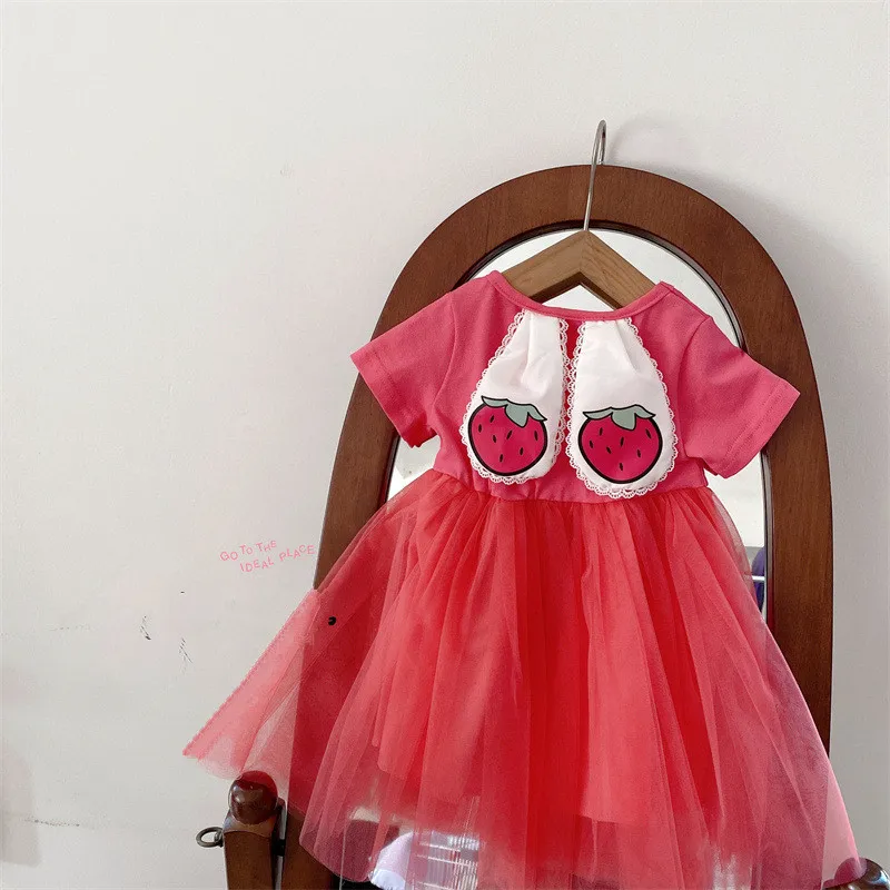 

Fashion cotton little Girl Princess Dress 2023 new Cute Short sleeve Dress for birthday Party Baby Girls' Dress Children's Dress