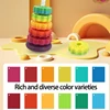 Rainbow Turret Stacking Music Color Nesting Ring 1-3 Years Old Infant Baby Turn Turret Puzzle Early Education Toys 3
