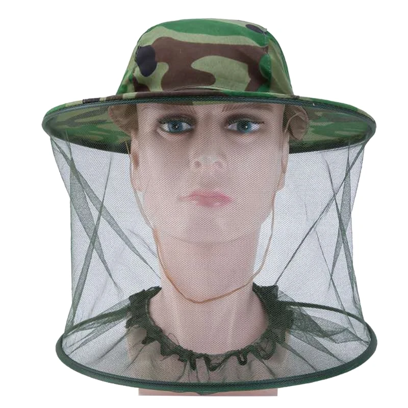 

Fishing Cap Head Face Protector Anti-Insect Yarn Hat Bucket Hat Camping Hiking Breathable Sunlight Hat Double-Purposes