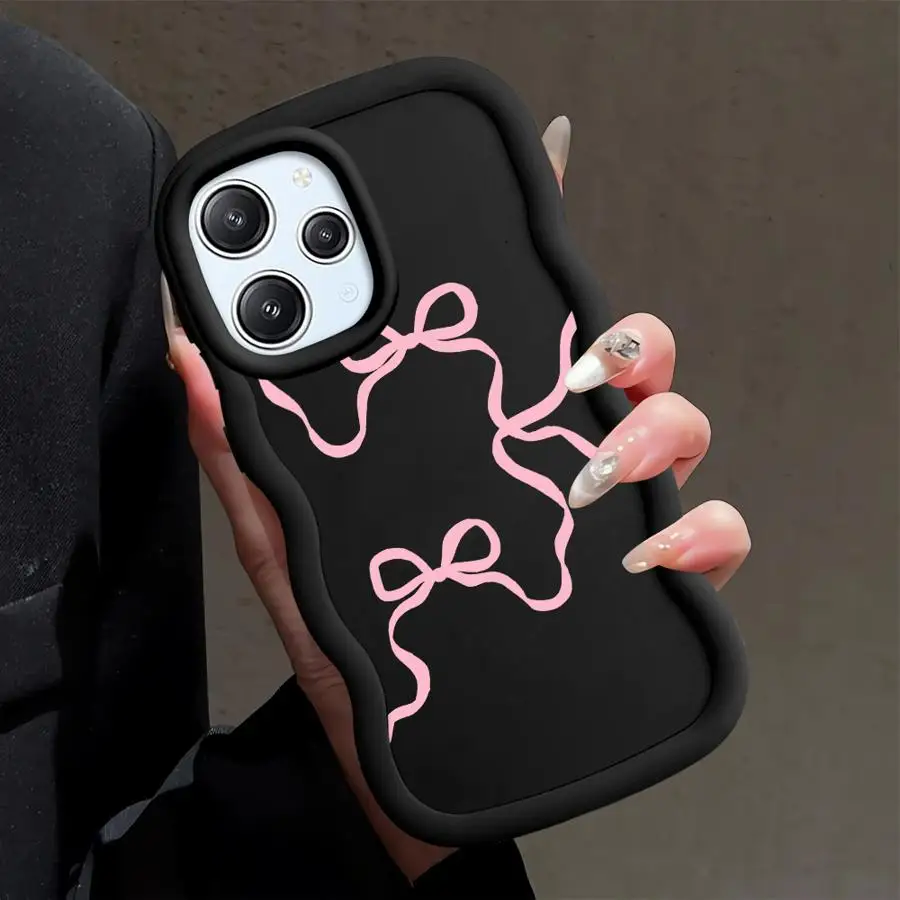Chic Pink Bow Soft Phone Case - Fashionable Protective Cover