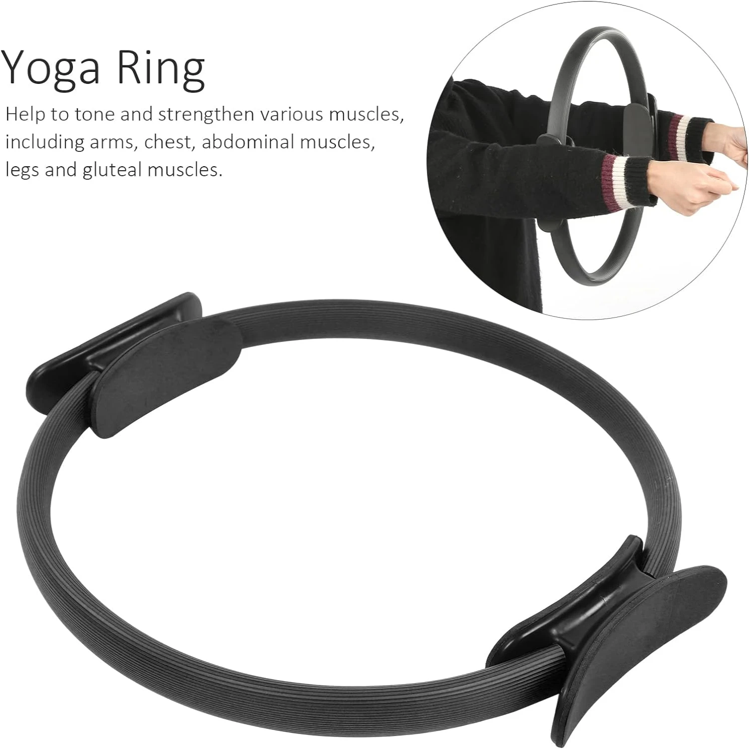 Enhance your rewarding exercise experience with this beautiful premium quality yoga ring. This essential accessory will elevate