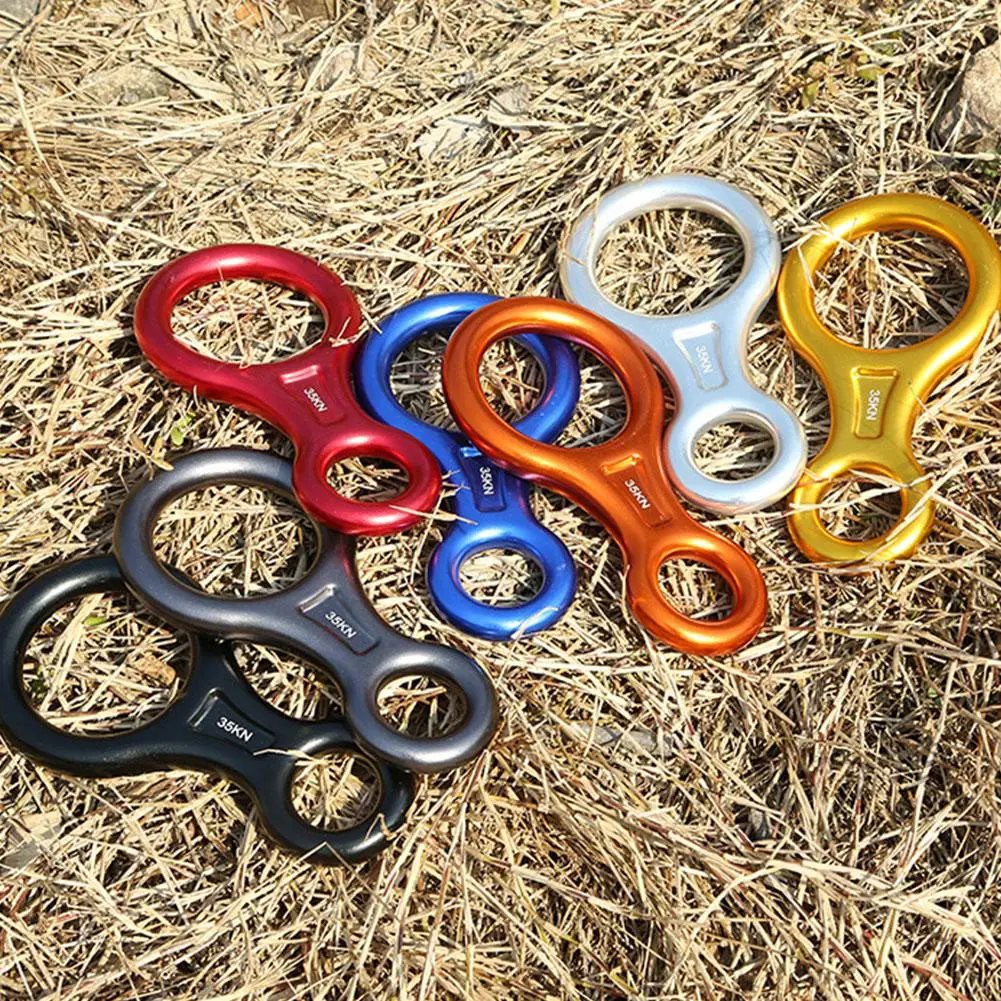 Outdoor Climbing Descender 8-Shape Descent Control Device for Rock Climbing Descender Belay Rappelling