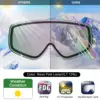 Findway Adult Ski Goggles Double Layer Len Anti-fog 100% Anti-UV OTG Design & Snow Goggles for Youth Outdoor Skiing 3