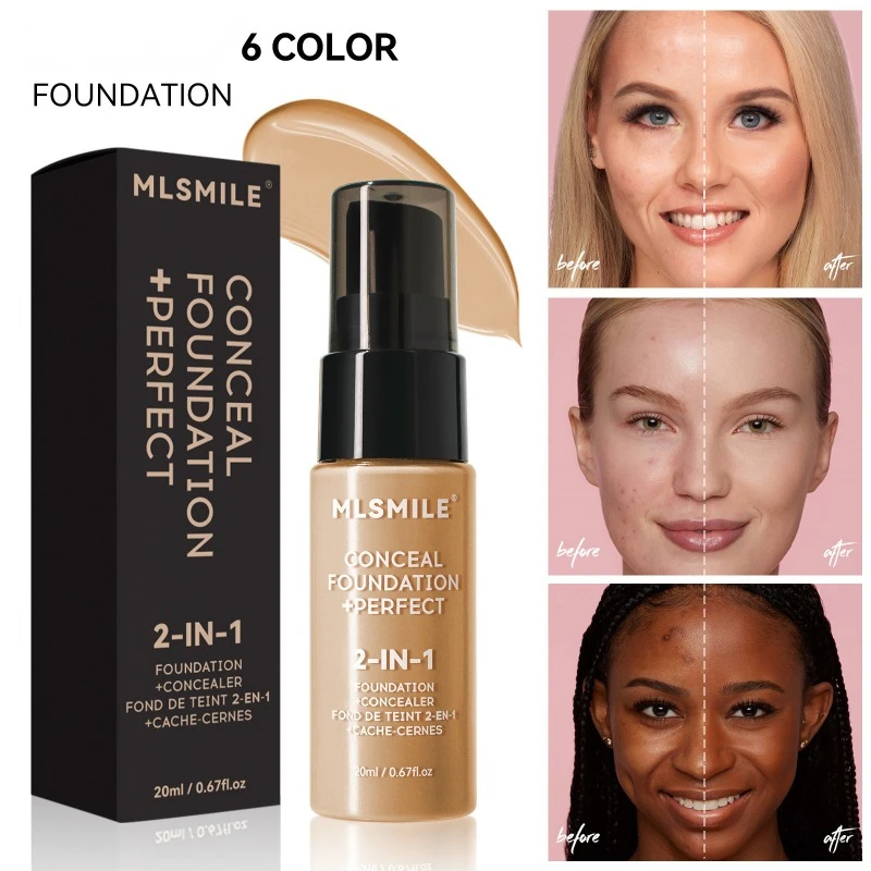 Waterproof Face Foundation Cream Oil-Control Matte BBCream liquid foundation,cc cream,makeup cosmetics,waterproof foundation,makeup cream Lasting Liquid Concealer Full Coverage Matte Base Face Makeup Women
