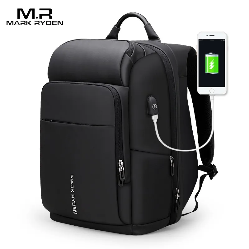 Mark Ryden 17 pouces pochette d'ordinateur hommes sac à dos multifonction USB charge grande capacité étanche sacs de voy