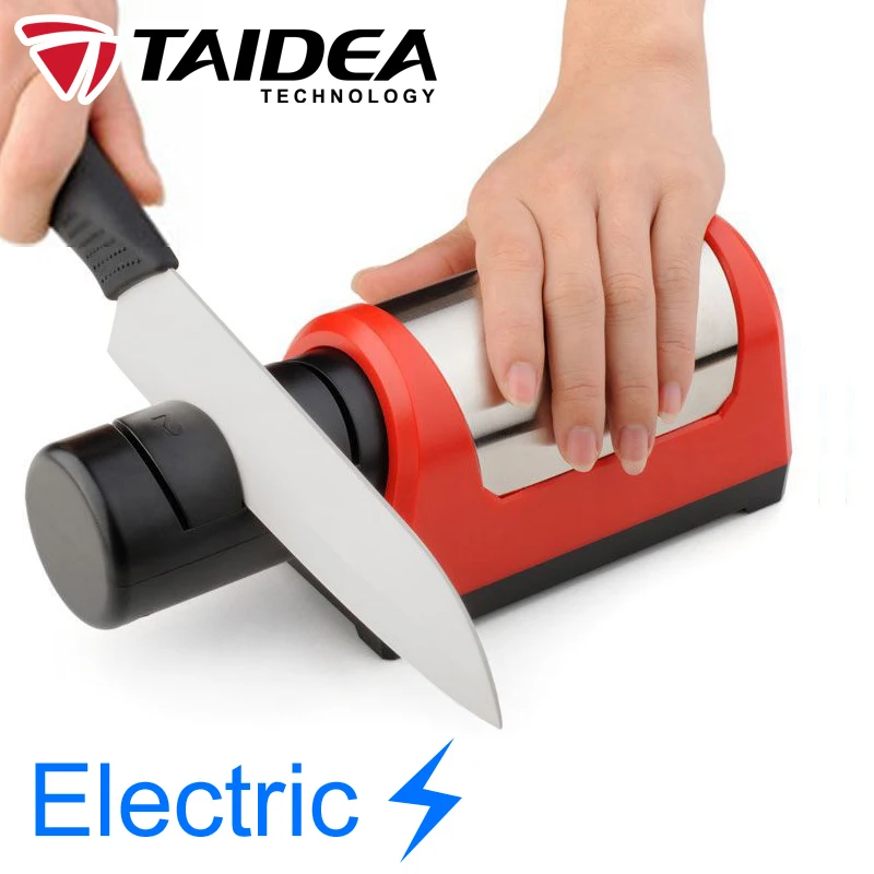 Электрическая точилка для ножей TAIDEA, зернистость 600/1000 #, Алмазный точильный камень, аксессуары, кухонные точилки, ножи, машина, европейская вилка