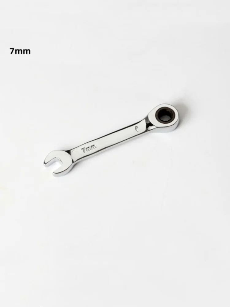 1 Stücke 6-19mm 72 Zahn Kurzgriff Ratsche Steckschlüssel CRV Schnell Öffnen Reversible Kombination Stubby Spanner Auto Reparatur Werkzeuge – Detail 12