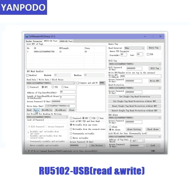 RFID Card Reader Writer ISO18000 6C 6B 860Mhz~960Mhz for Card Copier Cloner