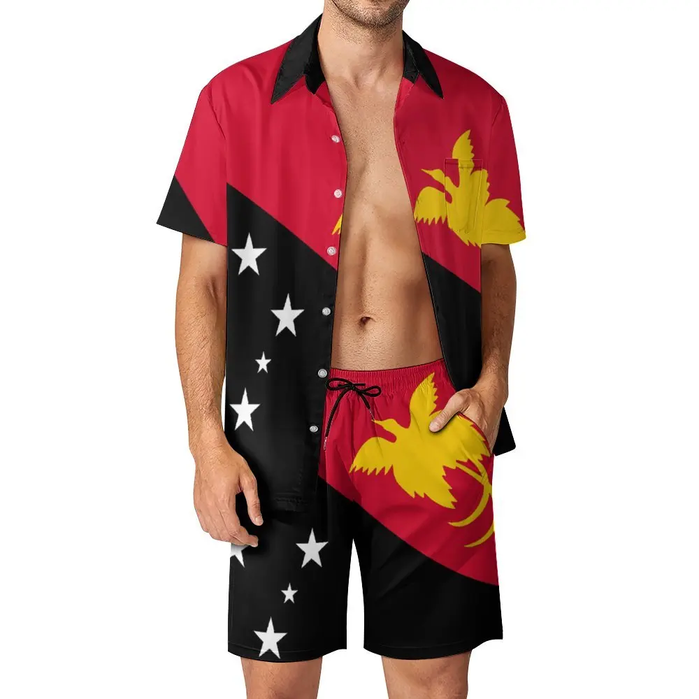 

Мужской пляжный костюм с флагом Папуа-Новой Гвинеи, 2 предмета