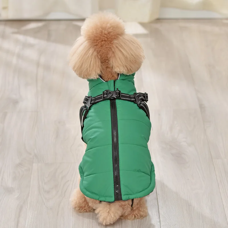 Autumn and Winter Pet Cotton Clothing Warm and Windproof with Reflective Features for Small and Medium-sized Dog
