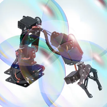 Kit Braccio Meccanico Robotico in Lega Metallica a 6 Gradi di Libertà per Arduino, Giocattoli Educativi Programmabili PS2 per Servo Digitale DS3115/MG996R