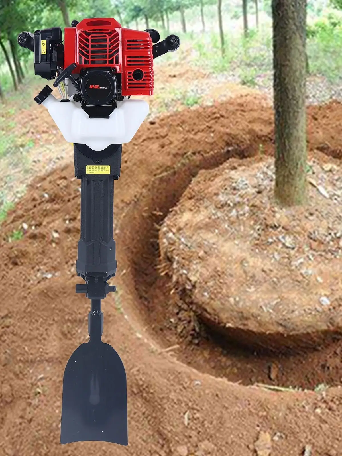 Handheld Trencher Digger Machine Gas Powered Excavator 52CC 2Stroke Garden Planting Digging Machines Rock drill 3