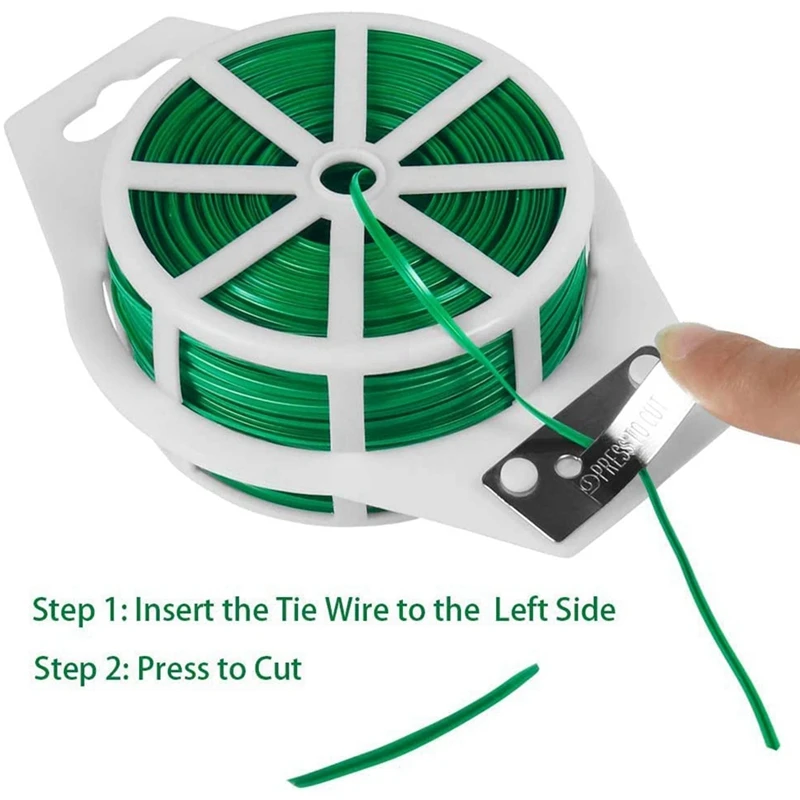 200M Plastic Plant With Cutter Secure Vines Garden Ties Plant Support Gardening And Home And Office Use