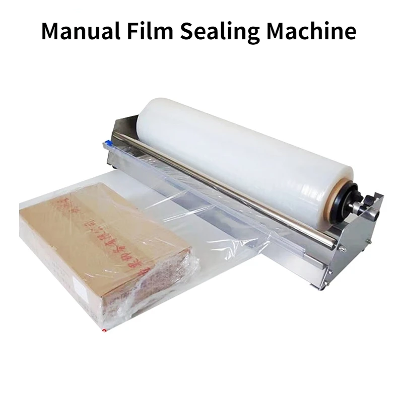 

Manual Desktop Film Puller Small Platform Wrapping Film Holder Fresh Film Packing Machine Advertising Plate Packer Equipment