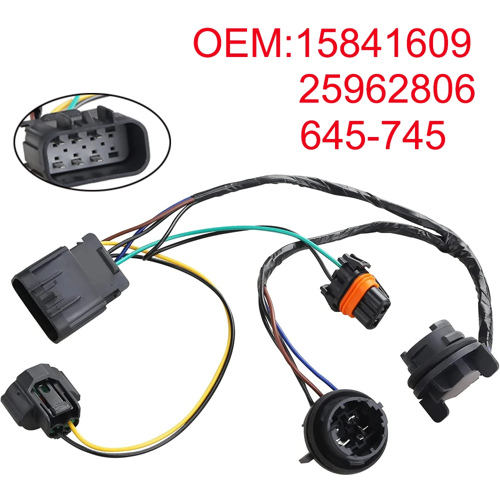 15841609 Headlight Wire Harness For Chevy Silverado 1500 2500HD 3500 3500HD Wiring Harness Lamp Front Lamp Socket Wire 25962806
