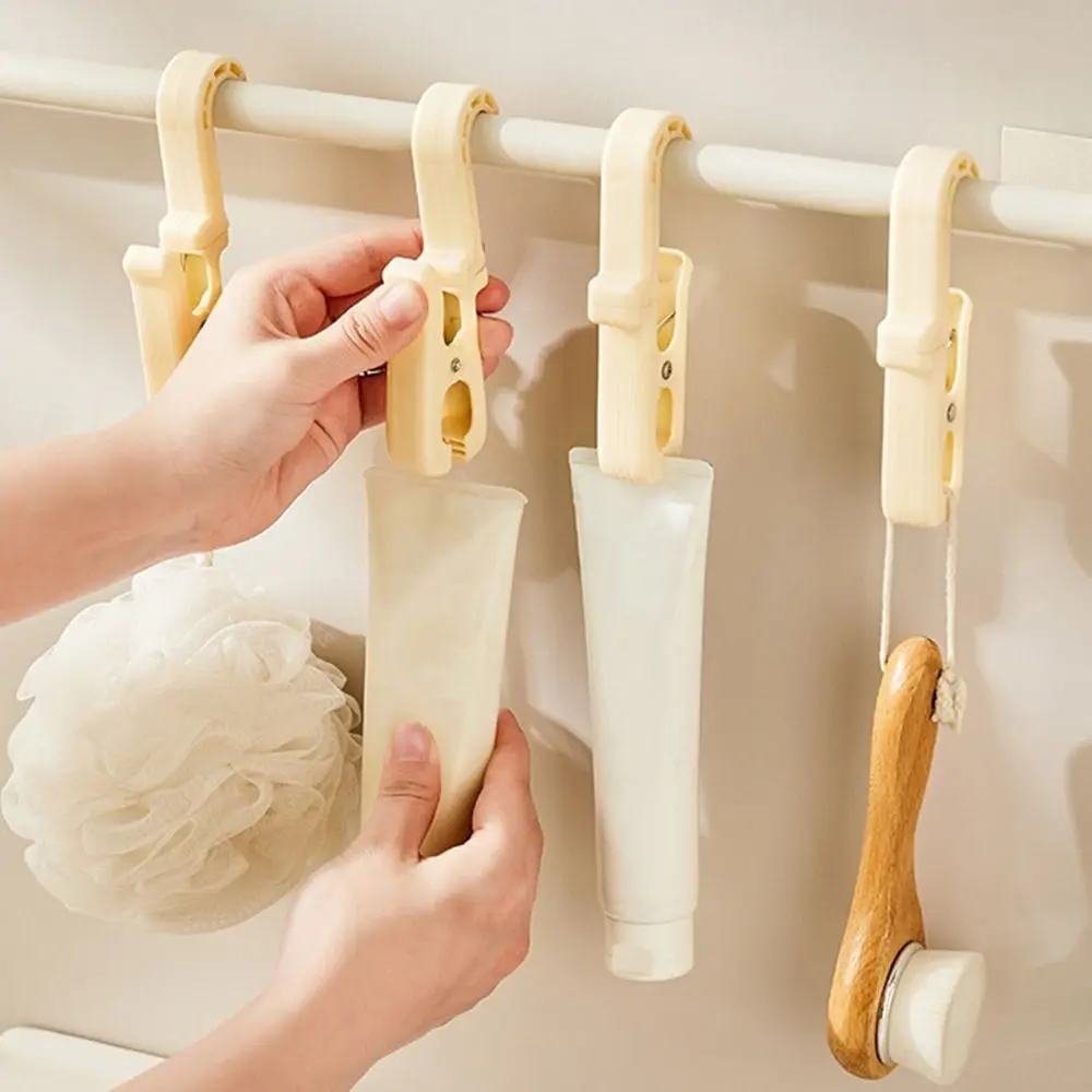

Plastic 3pcs Laundry Hooks Windproof Reusable Boot Clip Swivel Hook with Clips Hanging Boot Hangers Clips Closet