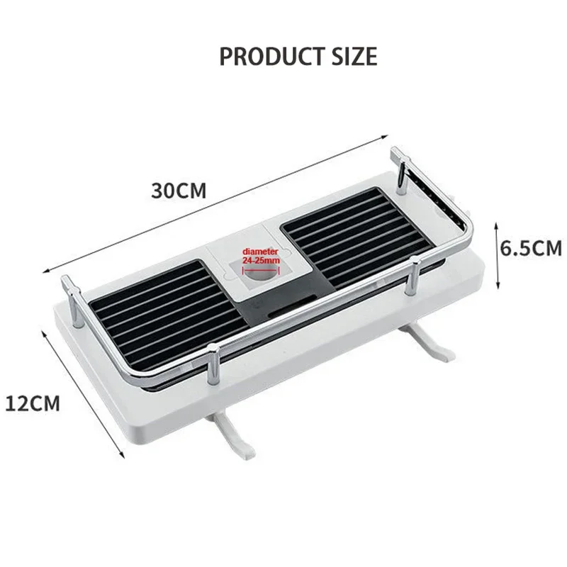 Shower Storage Holder Bathroom Shelf Pole Shelves Shampoo Tray Stand No Drilling Lifting Rod Shower Head Holder Rack Organizer 6