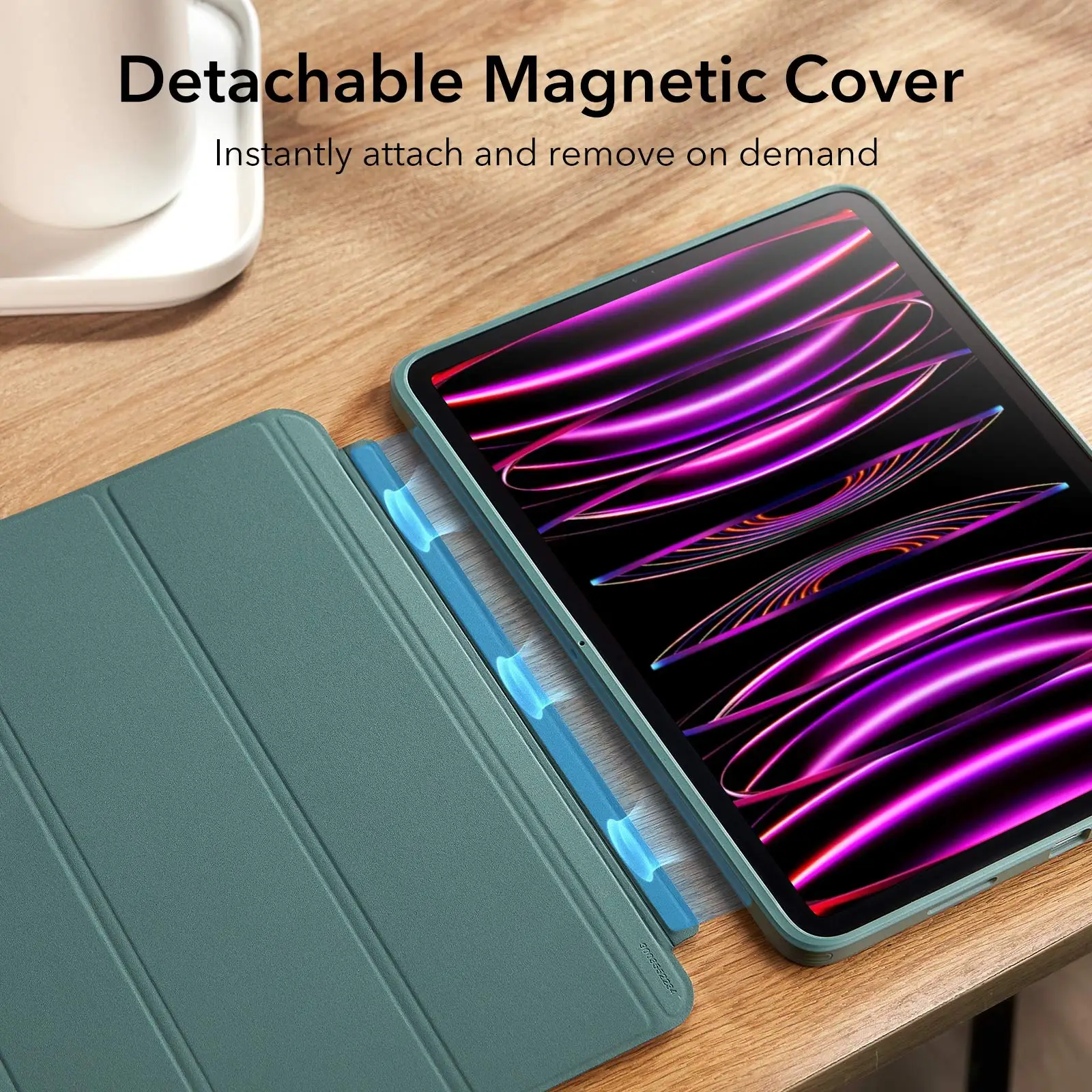 Estojo Magnético Destacável Esr para Ipad Capa Inteligente para Ipad Pro 11 Ipad Pro 12.9 Suporte a Lápis 10 2023 - Imagem 6