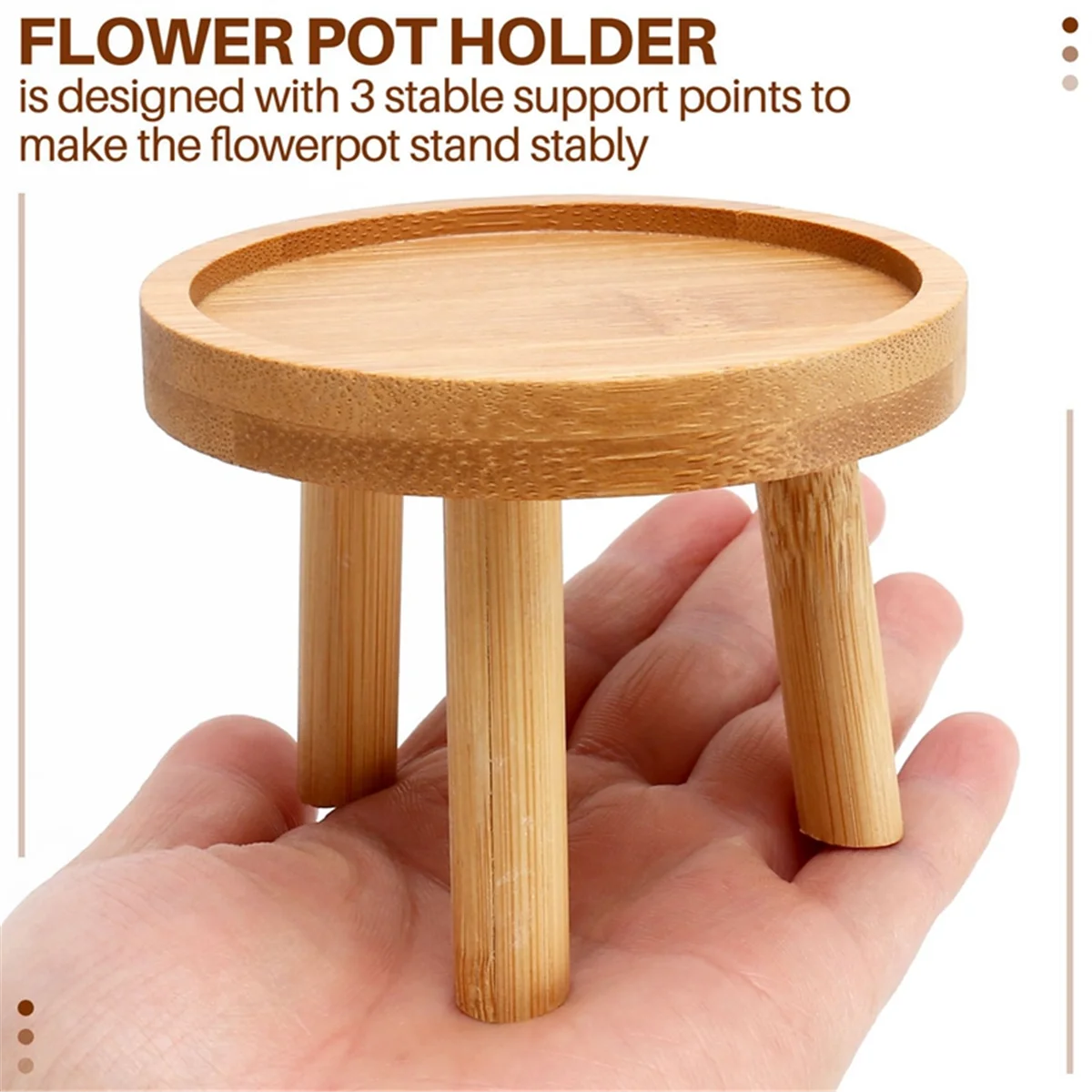 Wooden Plant Stand Flower Pot Base Holder Stool High Stool Balcony Succulent Round Flower Shelf for Indoor Outdoor plant stand,wooden flower shelf