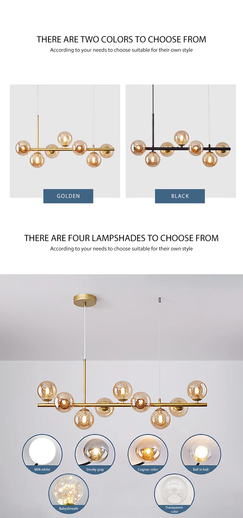 Dalton Multi-Bulb Horizontal Chandelier