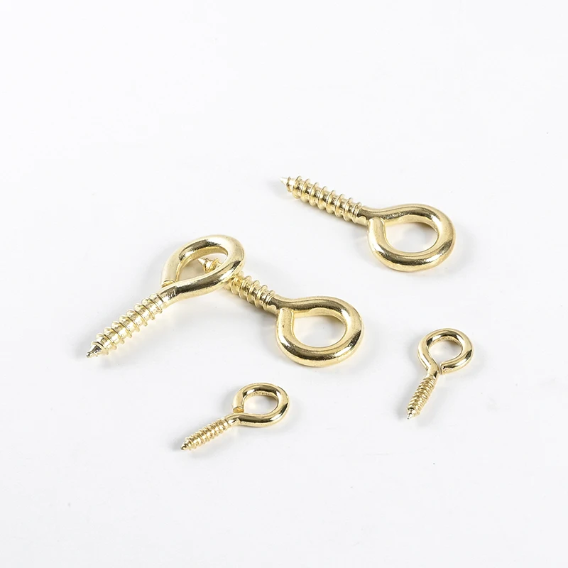 120pcs gold sheep eye self-tapping screws 2#6#8#10#12#14# combination set of rings with rings hand-tightened wood screws